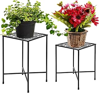 Metal Plant Stand  2 Pack Art Iron Flower Stand for Decor Plant Corner  Modern M - Compare price
