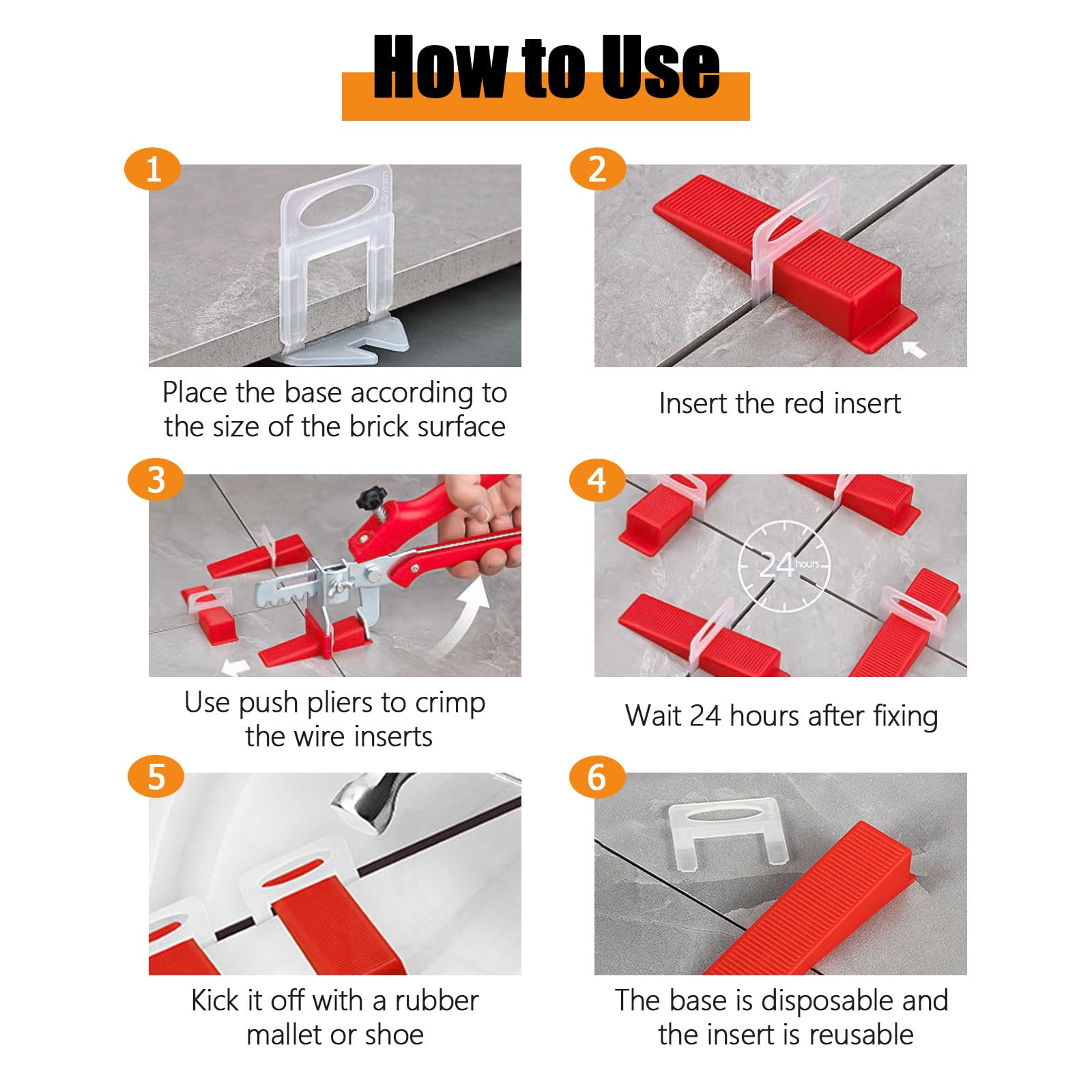 Sistema Livellamento con Pinza, 2mm 400 Pezzi Distanziatori Piastrelle, 200 Cunei Riutilizzabili, Livellatori per DIY a Professionale, Utensili per Parete a Pavimento