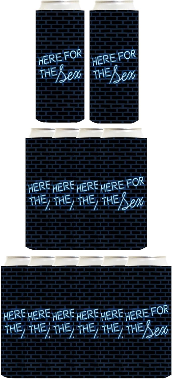 Boy Baby Shower Decorations Party Here For The Sex Blue 12-Pack Ultra Slim Can Thermocoolers