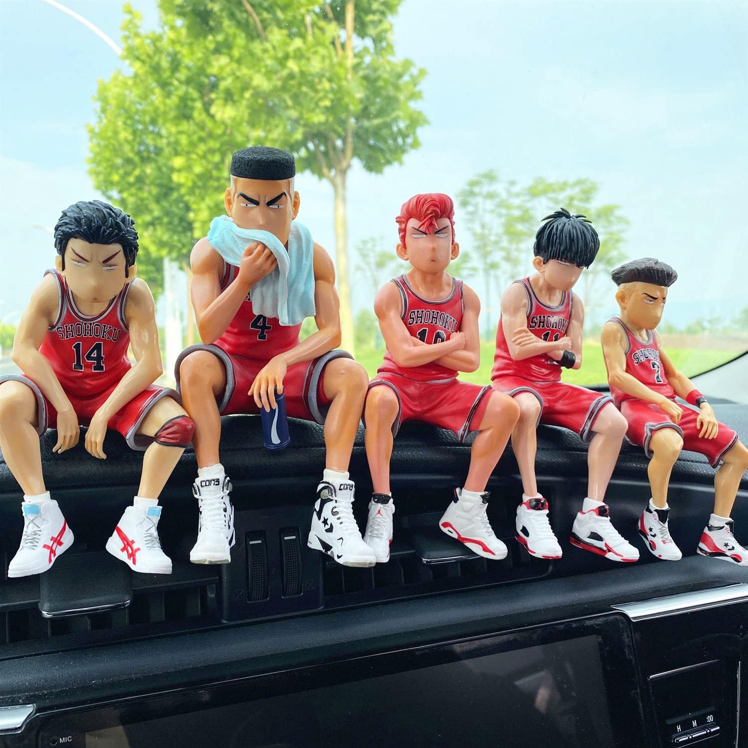 Slam Dunk Figure, Sakuragi Hanamichi, Kaede Rugawa, Ryota Miyagi, Hisashi Mitsui, Takenori Akagi, Car Decoration, Anime Figure, Set of 5 Types