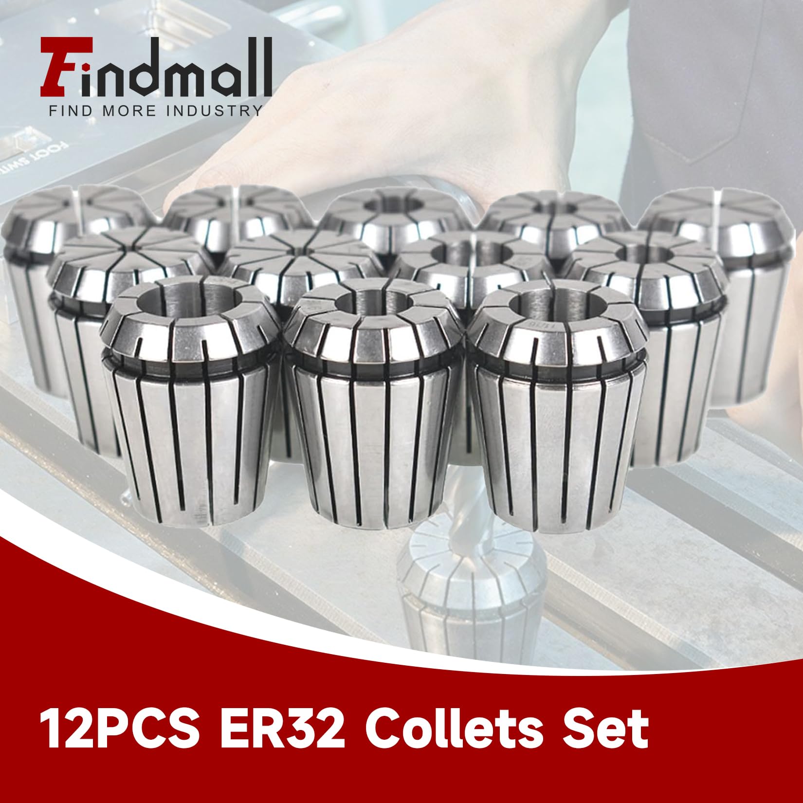 Set di 12 pinze di precisione Super Accuracy da 1/8"-3/4" ER32 ER-32 con Misure 9/16 5/8 11/16