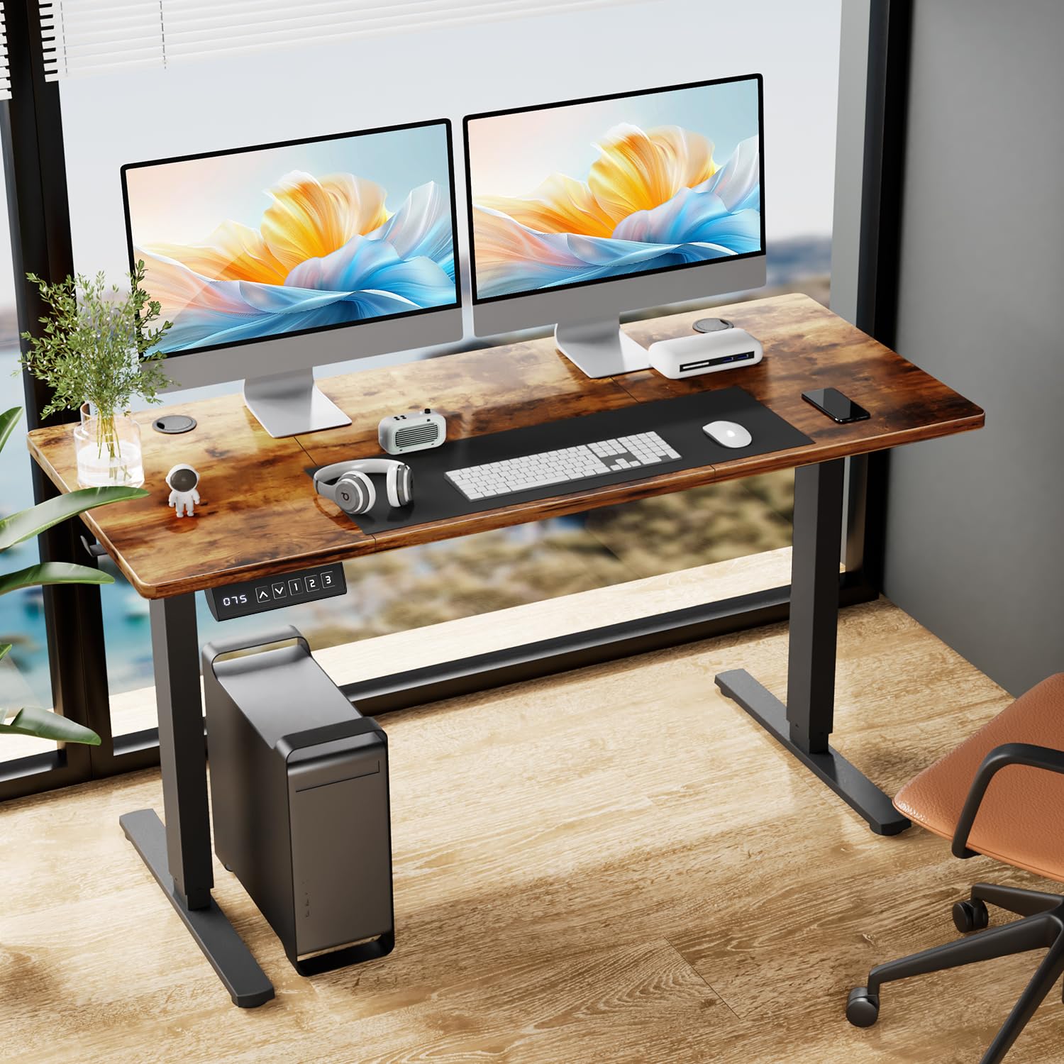 Snapklik.com : SMUG Standing Desk, Adjustable Height Electric Sit Stand ...