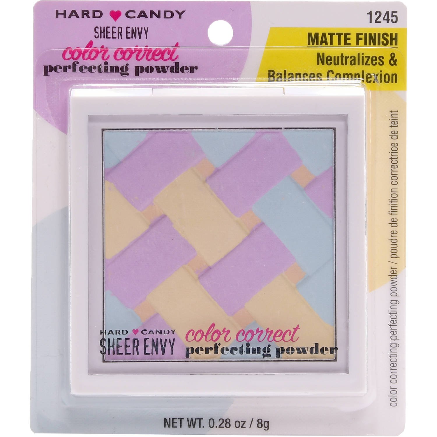 Hard Candy Sheer Envy Color Correct Perfecting Powder - 1245 Matte Finish, 0.28 oz