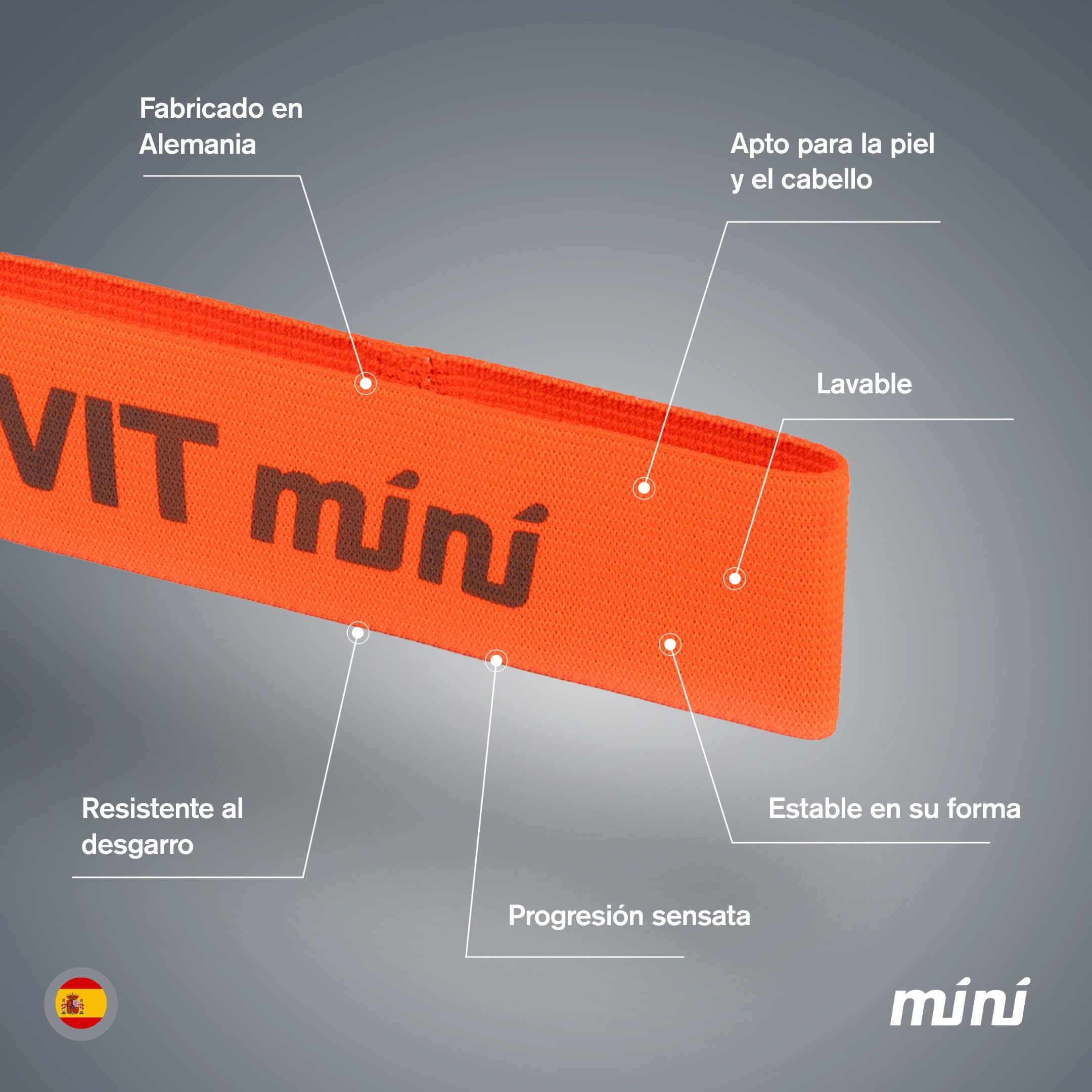 FLEXVIT Mini Set Premium - Bandas de Resistencia para Entrenamiento Funcional intensivo, 6 Niveles de Fuerza, certificadas Oeko-Tex, Made in Germany