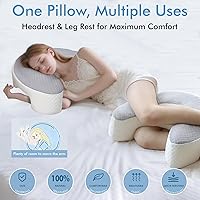 Vista 2 de Almohada para Dormir de Lado para Adultos, Almohada Ergonómica de Espuma Viscoelástica con Orificio para el Brazo para Alivio del Dolor de Cuello