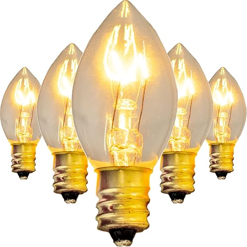 Miniatura 2 de Bombillas incandescentes transparentes transparentes, C7 E12, reemplazo constante, 7 vatios, caja de 25