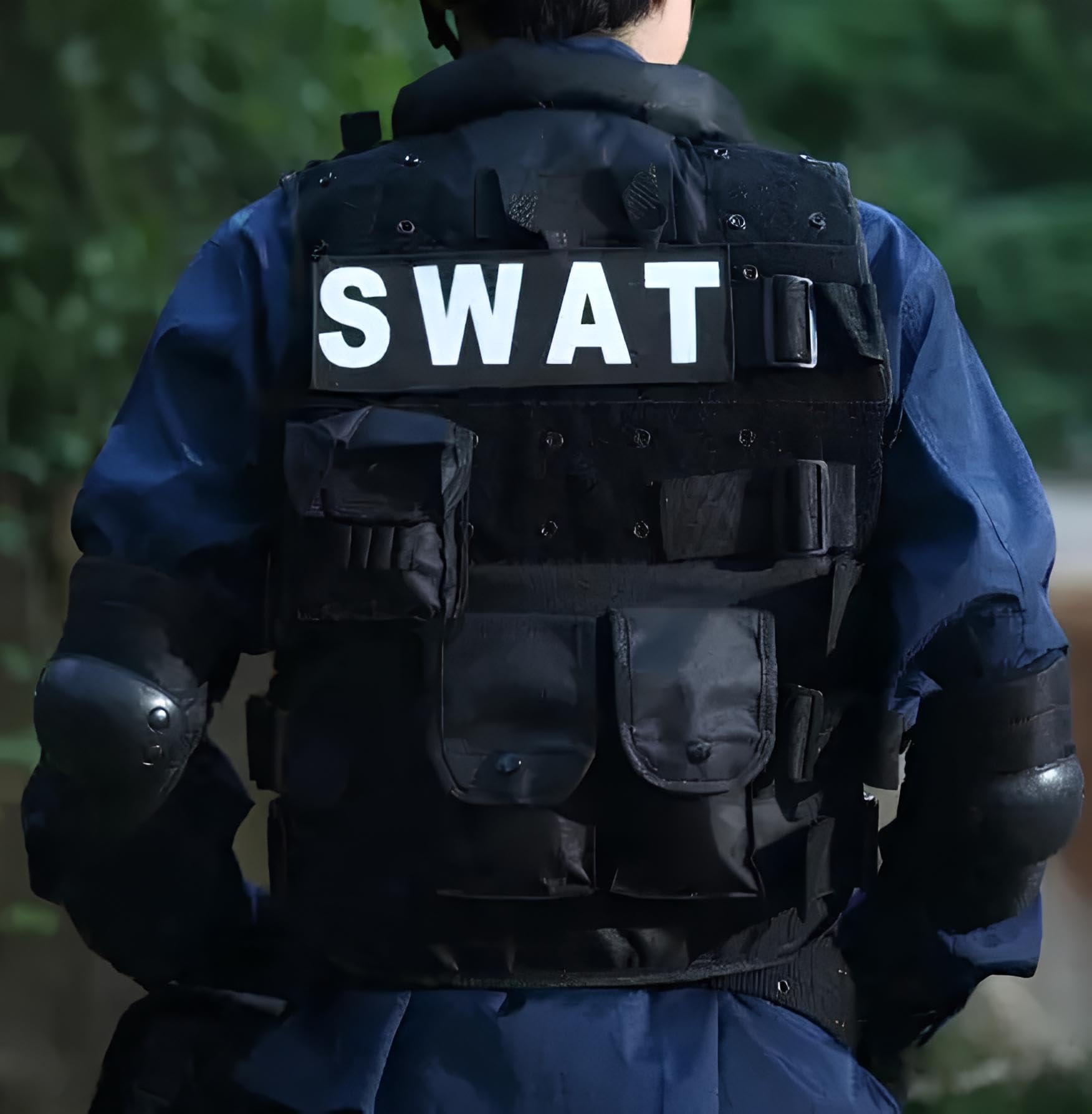 Gilet tattico da uomo, nero, regolabile, in tessuto Oxford, con tasche multiple, per softair, paintball, allenamento, caccia all'aperto, attrezzatura di sopravvivenza, sicurezza e forze