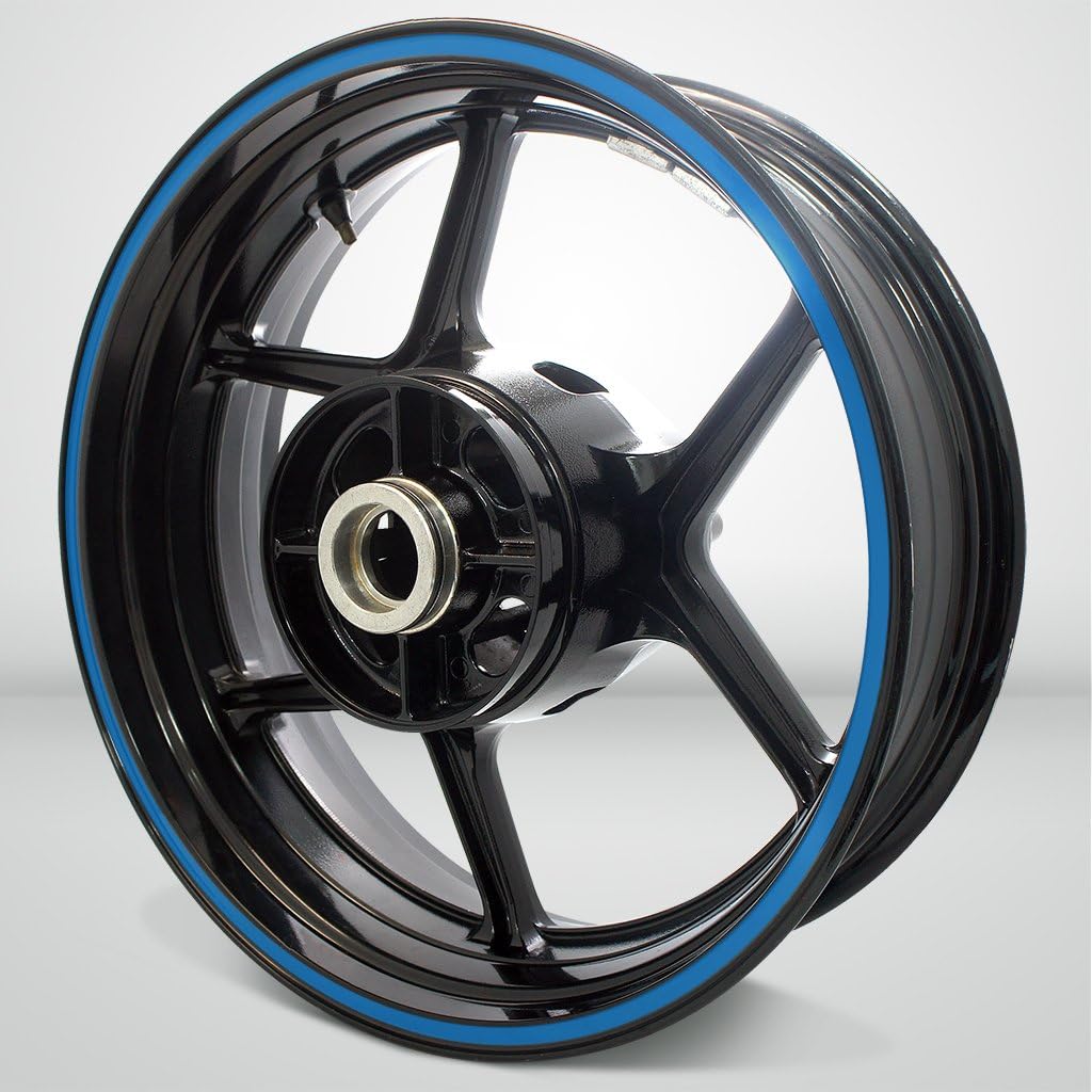 Stickman Vinyls Matte Blue Thick Outer Rim Liner Stripe Compatible with Yamaha R1