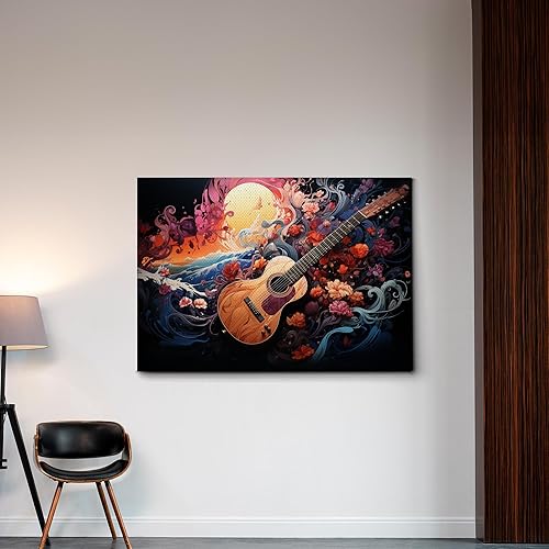 Miniatura 3 de Print guitar canvas print wall decor, ready to hang wall print, design canvas print, Canvas Wall Dekor