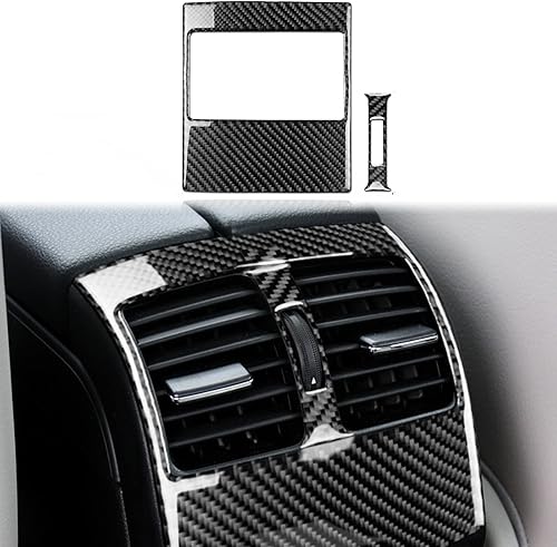 Fibra de carbono, para accesorios de Mercedes Benz, calcomanía de cubierta de ventilación de salida de aire trasera para Mercedes Benz Clase C W204