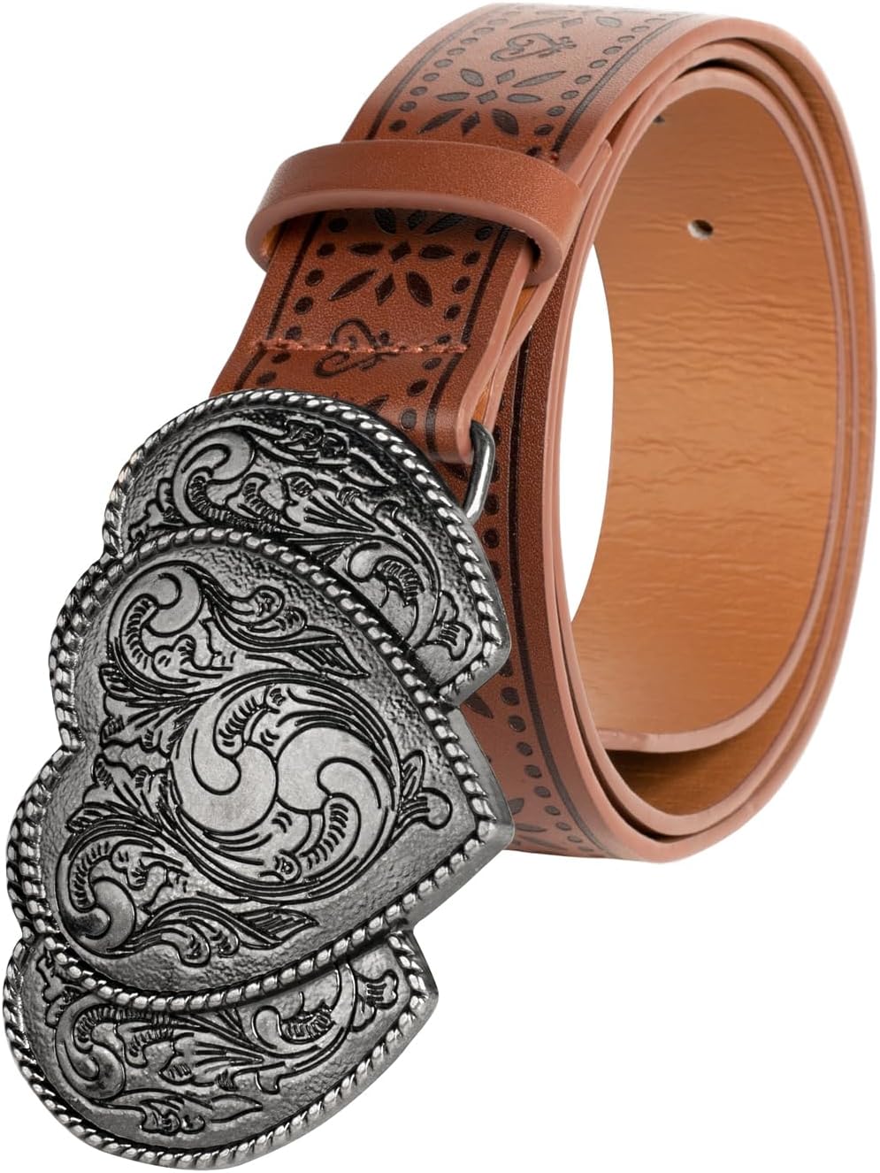 Scarlet Darkness Western Belt for Women Leather Cowgirl Belt with Turquoise Buckle Country Belts for Jeans Dresses - Image 5