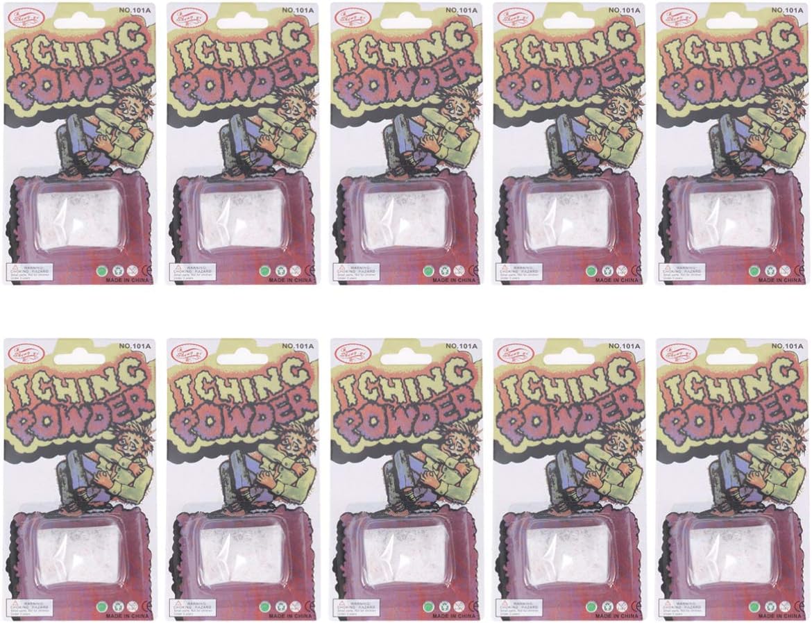 Happyyami 10 pcs Itching Powder Packages Prank Joke Creative Ingredients Trick Gag Funny Joke Trick Magic Halloween Parrt Supplies