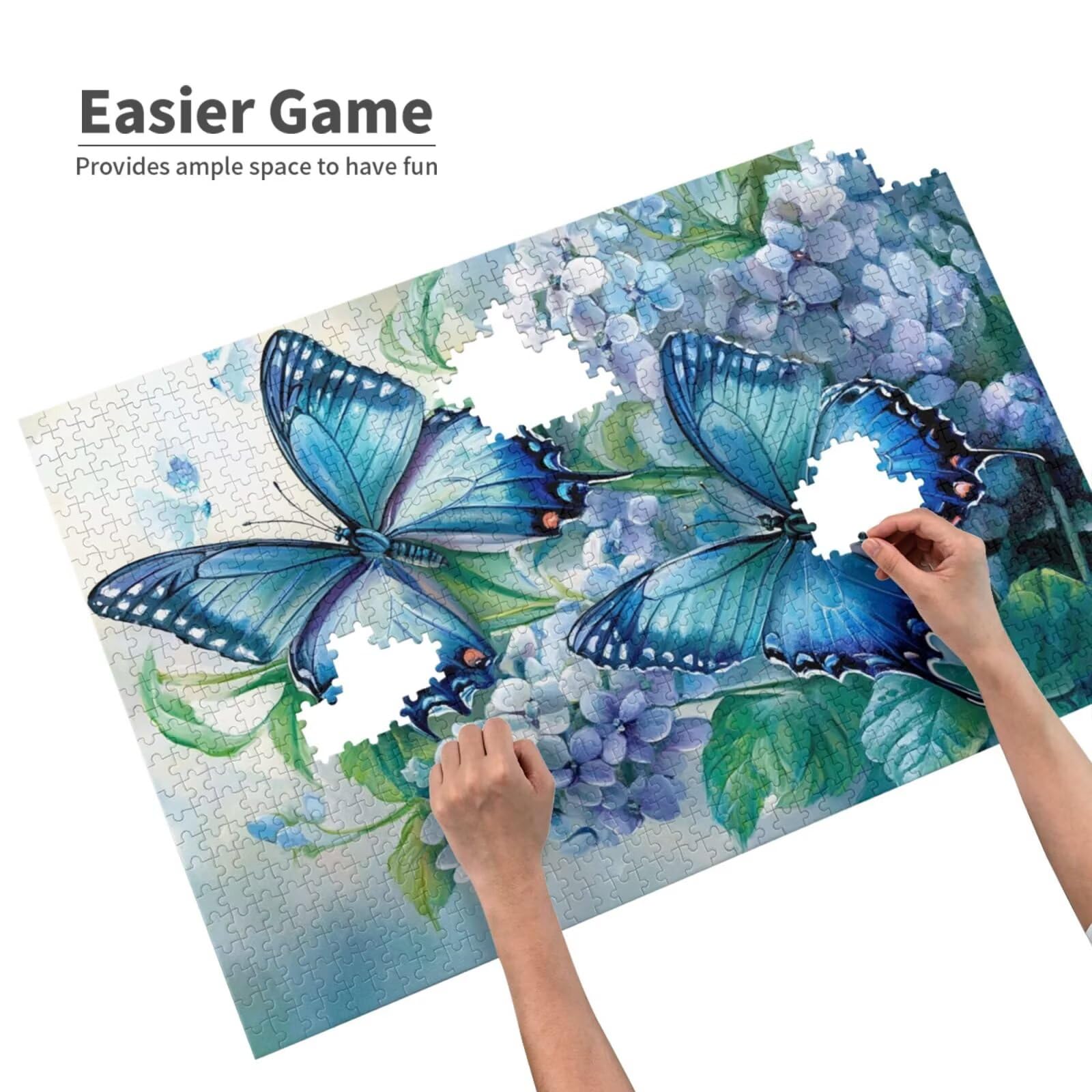 Puzzle 3000 Teile, Puzzle Erwachsene, Holzpuzzle Schmetterling Impossible Jigsaw, Clevere Rätsel, HD Farbe Jigsaw mit Geschenkbox Verpackung for Room Decor, Geschenke für Frauen Blume 122x81cm p-1919
