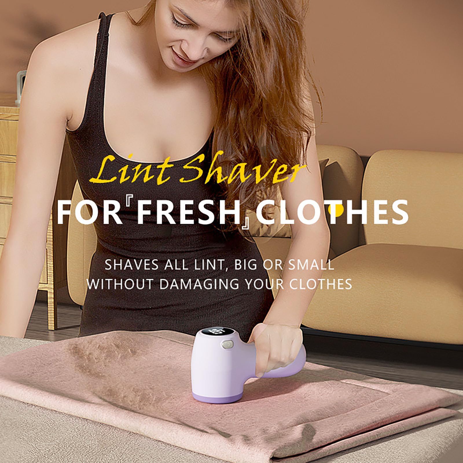 Pro Fabric Saver - Removedor de pelusas eléctrico inteligente de 3 velocidades con pantalla HD y carga rápida de 1200 mAh | 300% protección de tela, más de 25 capacidades de ropa, afeitadora