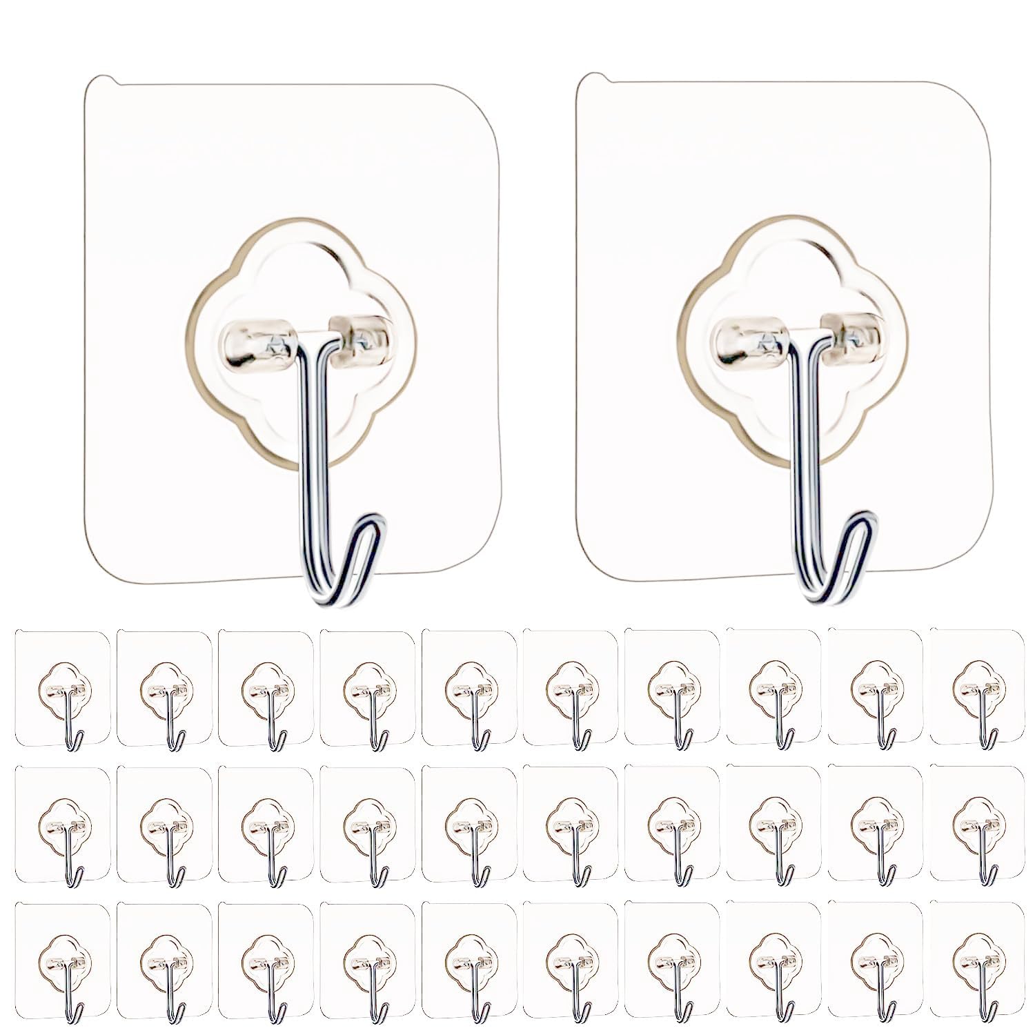 See full amazon price history chart for ANH MART PVC Adhesive Nails Wall Hooks Heavy Duty Strong Nail Transparent Screw Holder Self Slices for Bathroom Kitchen Wall Hanging Ceiling Waterproof Rustproof (30, Half Flower) ANH MART PVC Adhesive Nails Wall Hooks Heavy Duty Strong Nail Transparent Screw Holder Self Slices for Bathroom Kitchen Wall Hanging Ceiling Waterproof Rustproof (30, Half Flower) (B0D1G343CM) Amazon Price History, Amazon Price Tracker
