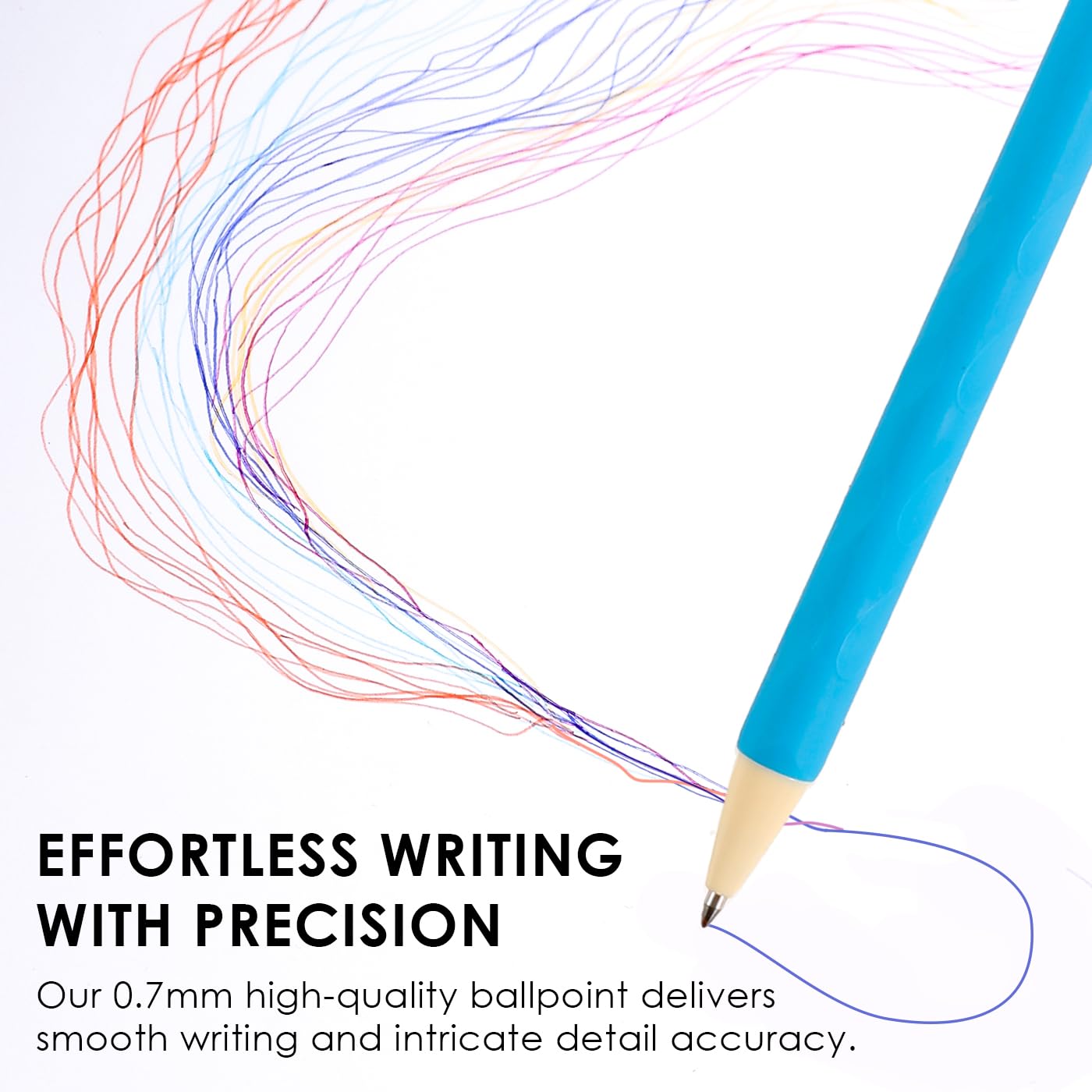 Grabie Erasable Gel Pens 9 Colors Erasable Pens Multicolor Make Mistakes Disappear 0 7mm Medium Point Rollerball Tip — view 6