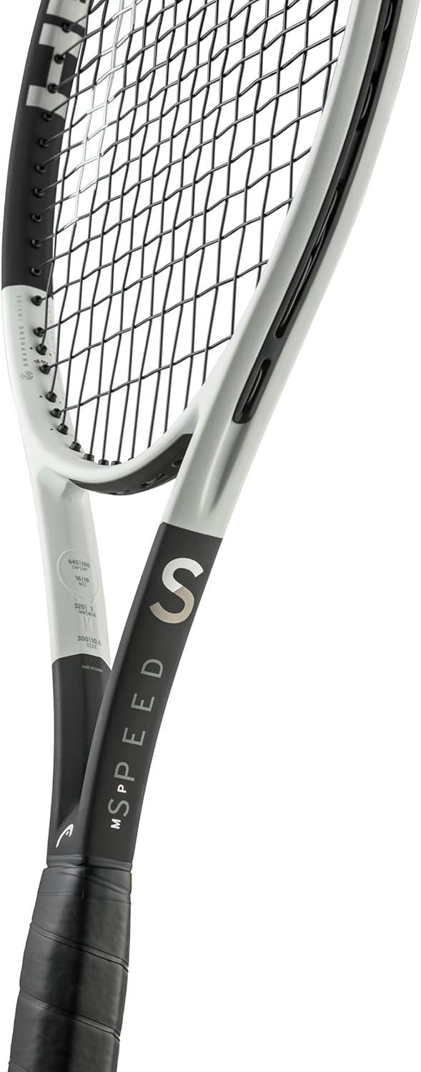 HEAD Speed MP 2024 Tennis Racquet - Strung Mid Tension with Velocity 16 Gauge, 4 1/4" Grip