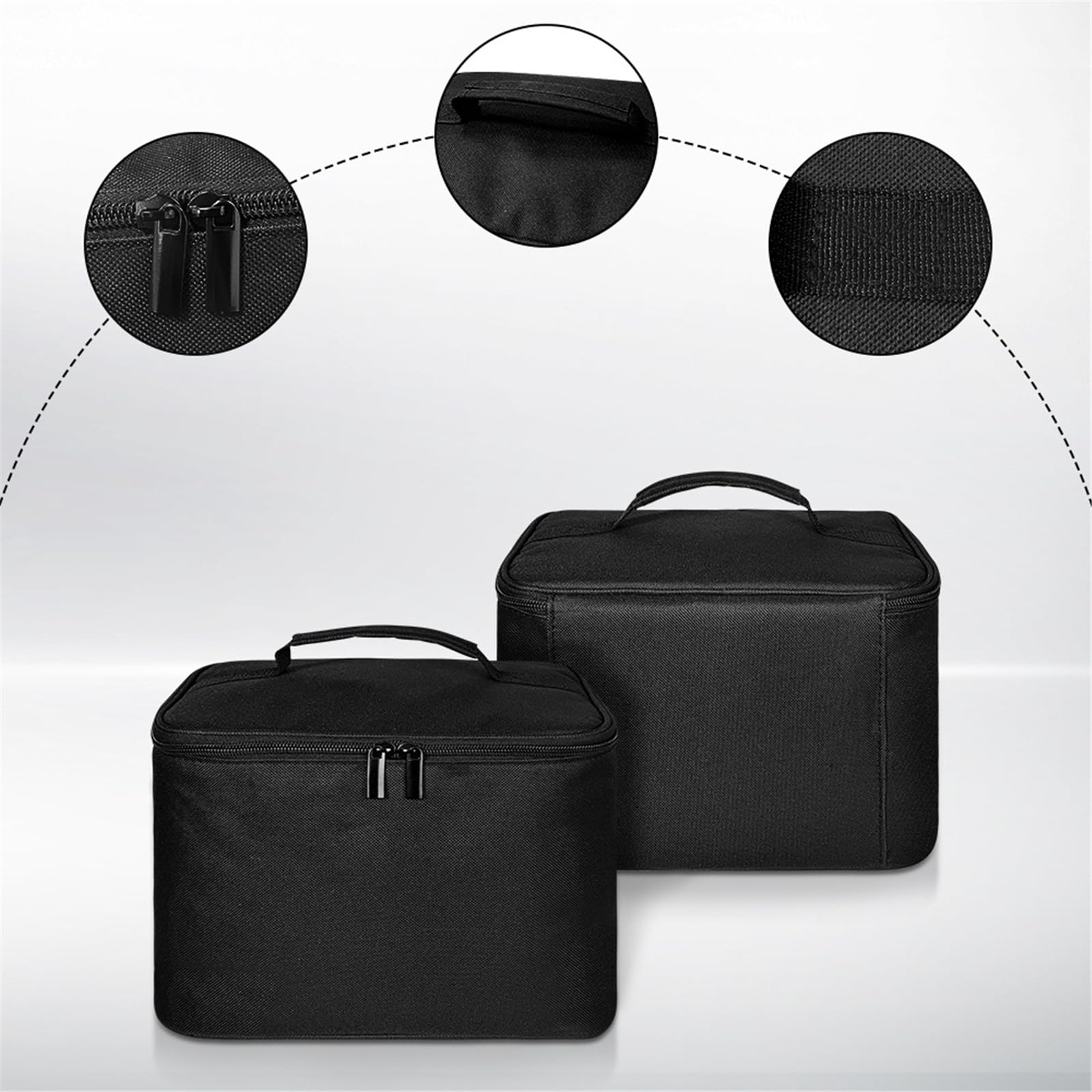 Neceser de maquillaje con divisor ajustable para mujeres y niñas, bolso de viaje, a prueba de salpicaduras, cosméticos para el cuidado corporal, almacenamiento versátil