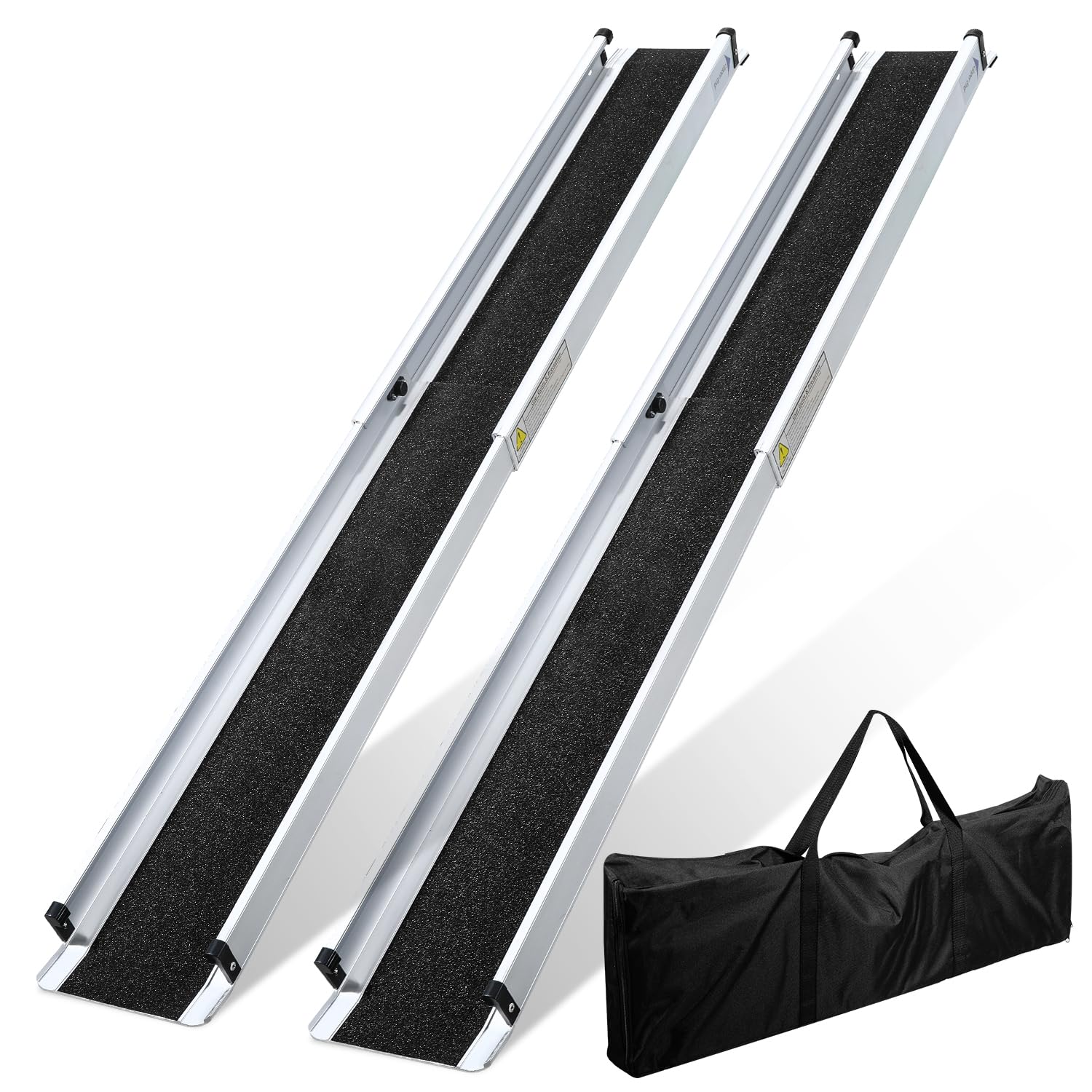 Rampa telescópica para silla de ruedas, 121-213 cm, rampa telescópica ajustable de aluminio antideslizante con capacidad de carga de 300 kg, segura para mascotas y sillas de ruedas