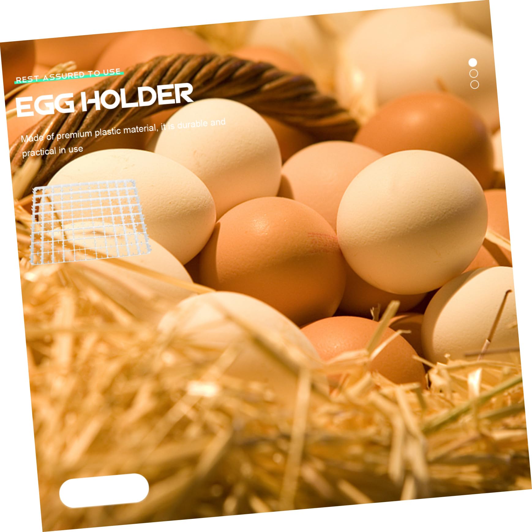 jojofuny Incubadora Resistente Plástico 88 Huevos de Bandeja para Compartimentos de Protector Almacenamiento Seguro Hogar
