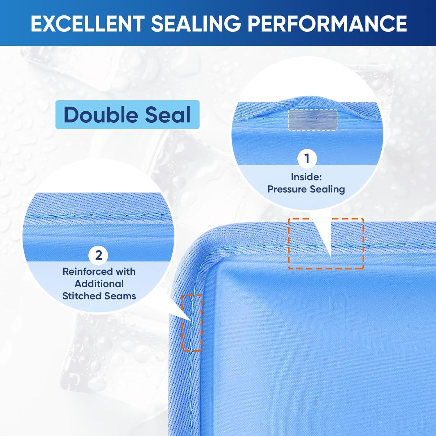 APEXUP Gel Ice Packs for Injuries Reusable, Flexible Double Sided Cold Packs for Injuries, Ice Pack for Knee, Shoulder, Back, Hip, Leg, Arm (Blue, 15"x11", 2PK)