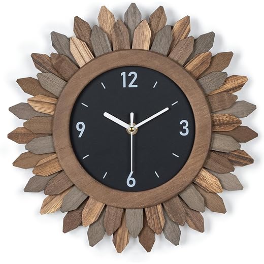Rustic Boho Sunburst Wall Clock