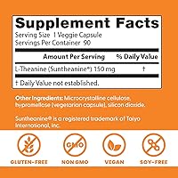 Vista 4 de Doctor's Best L-Theanine Contains Suntheanine, Helps Reduce Stress & Sleep, Non-GMO, Gluten Free, Vegan, 150 mg (DRB-00197), 90 Count