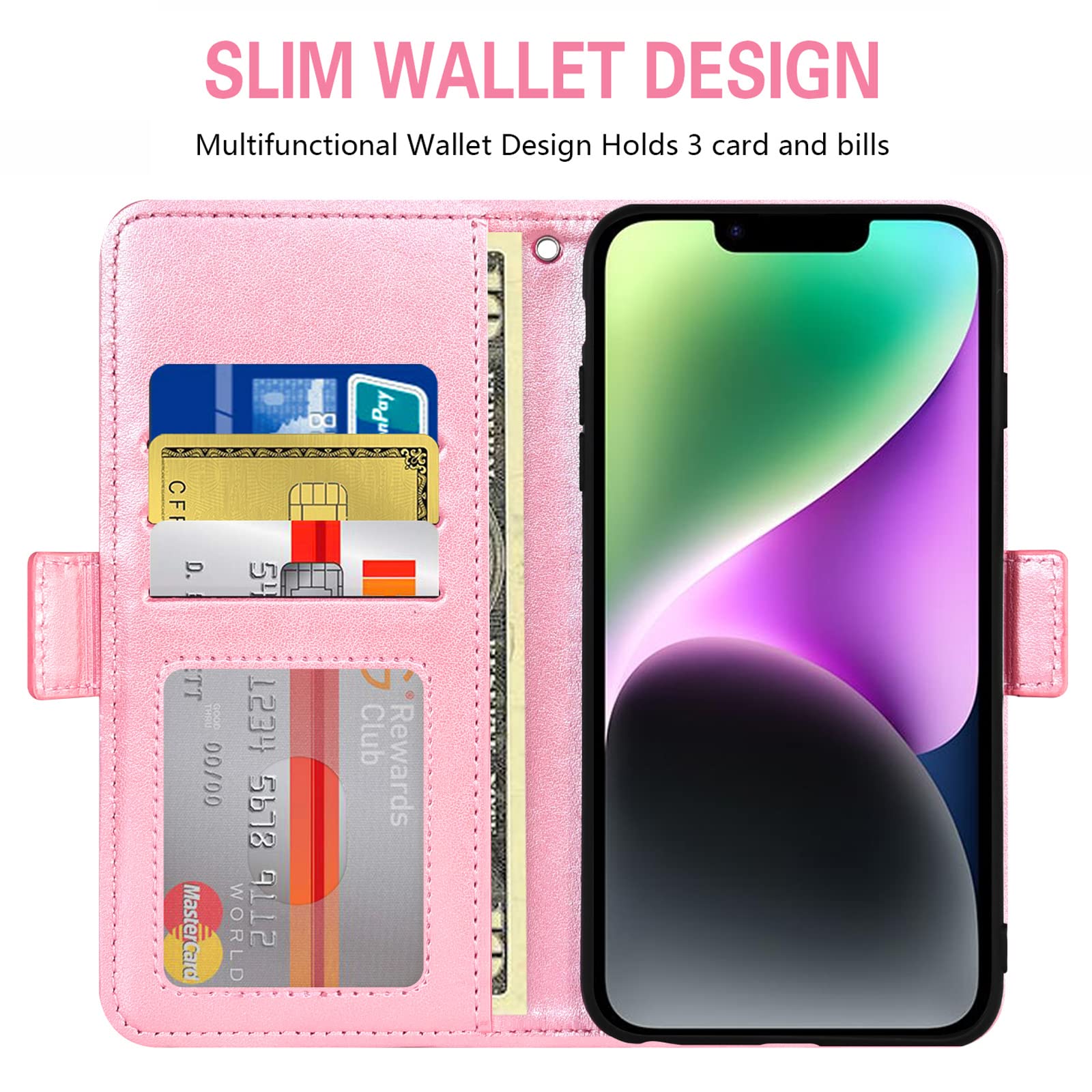 Coque Portefeuille Pour Oppo A74 4G/F19/A95 - Avec Verre Trempé, Porte-cartes, Sangle Poignet Et Support - Cuir PU Bleu