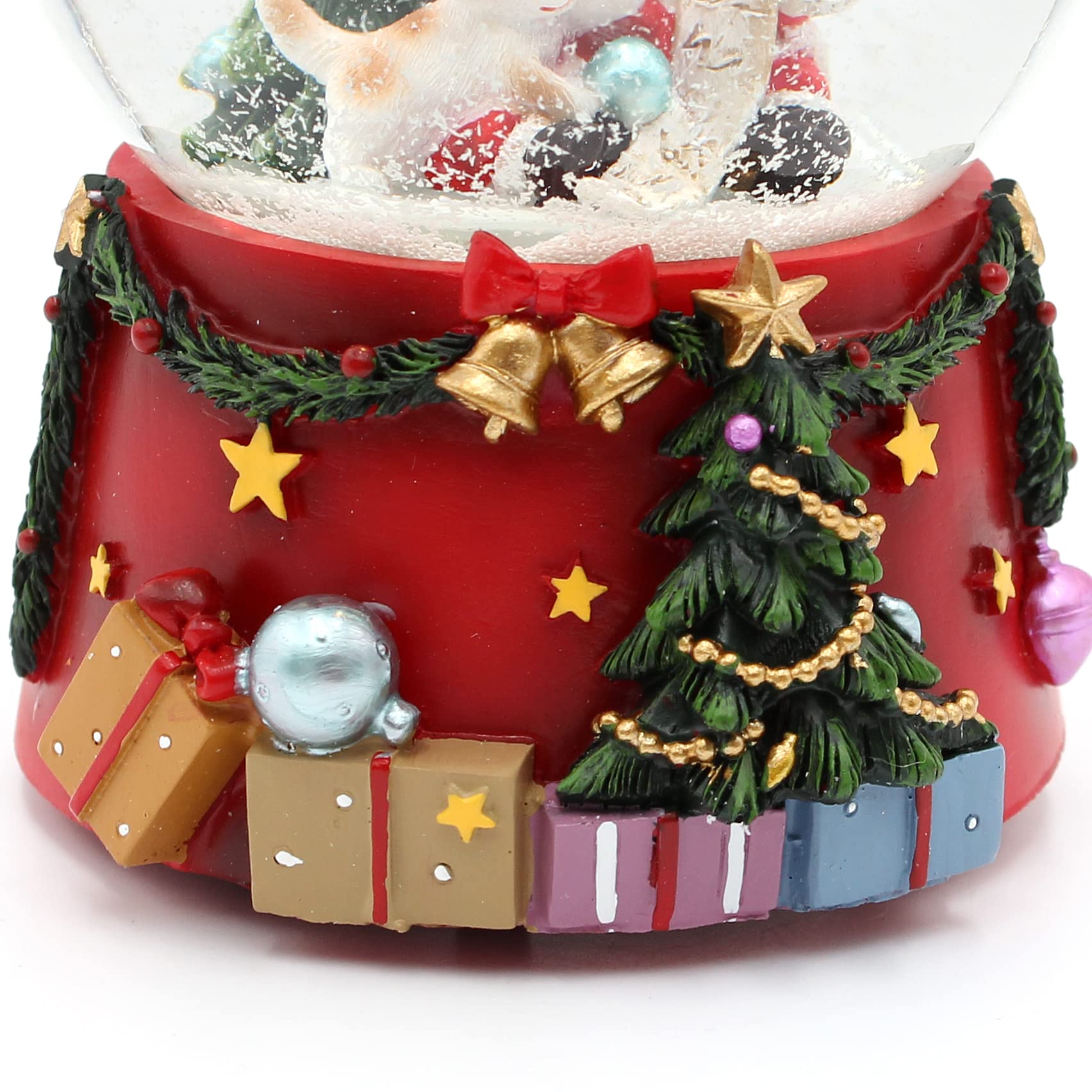 Dekohelden24 Schneekugel Mit Weihnachtsmann - Musik Oh Tannenbaum 18,5cm