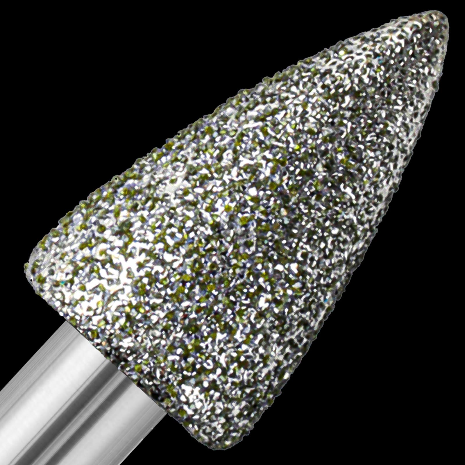 20Pcs 120-Grit Diamond Grinder Bit 1/8" Shank Compatible with Dremel Rotary Tool Attachment Accessories Grinding Burrs for Stone Glass Resin Porcelain Ceramic Quartz Glaze Steel Carve Engrave Polish — Amazon image 3