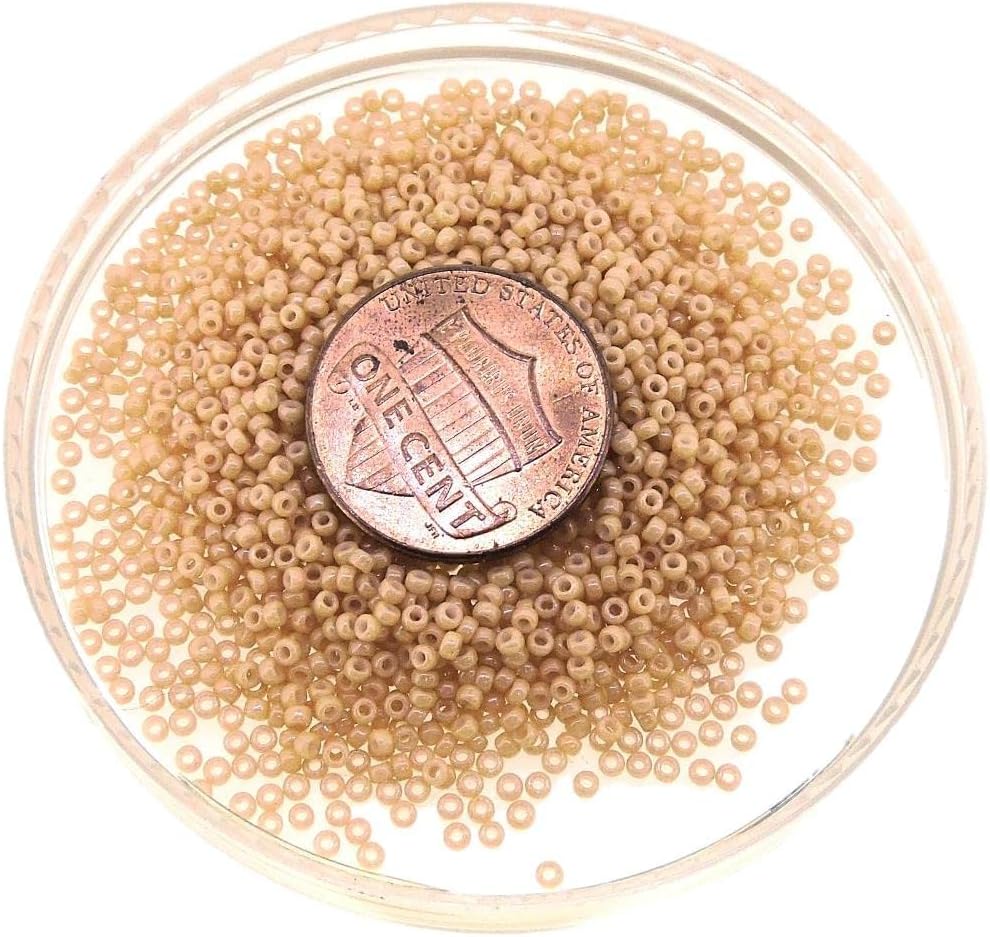 Miyuki Round Seed Bead Size 15/0 8.2g Opaque Tan - Image 4