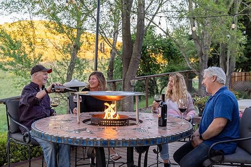 Miniatura 4 de AL28 - Deflector de calor portátil para fogatas, cubierta de aluminio desmontable ligera con 3 patas extensibles