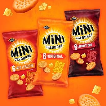 JACOB'S Mini Cheddars Red Leicester Multipack, 6 x 23 g Bags per Pack