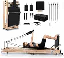 Reformer Pilates Pieghevole LI Fitness - Con Molle, Jumpboard, Tappetino, Per Casa E Palestra - Foto 7
