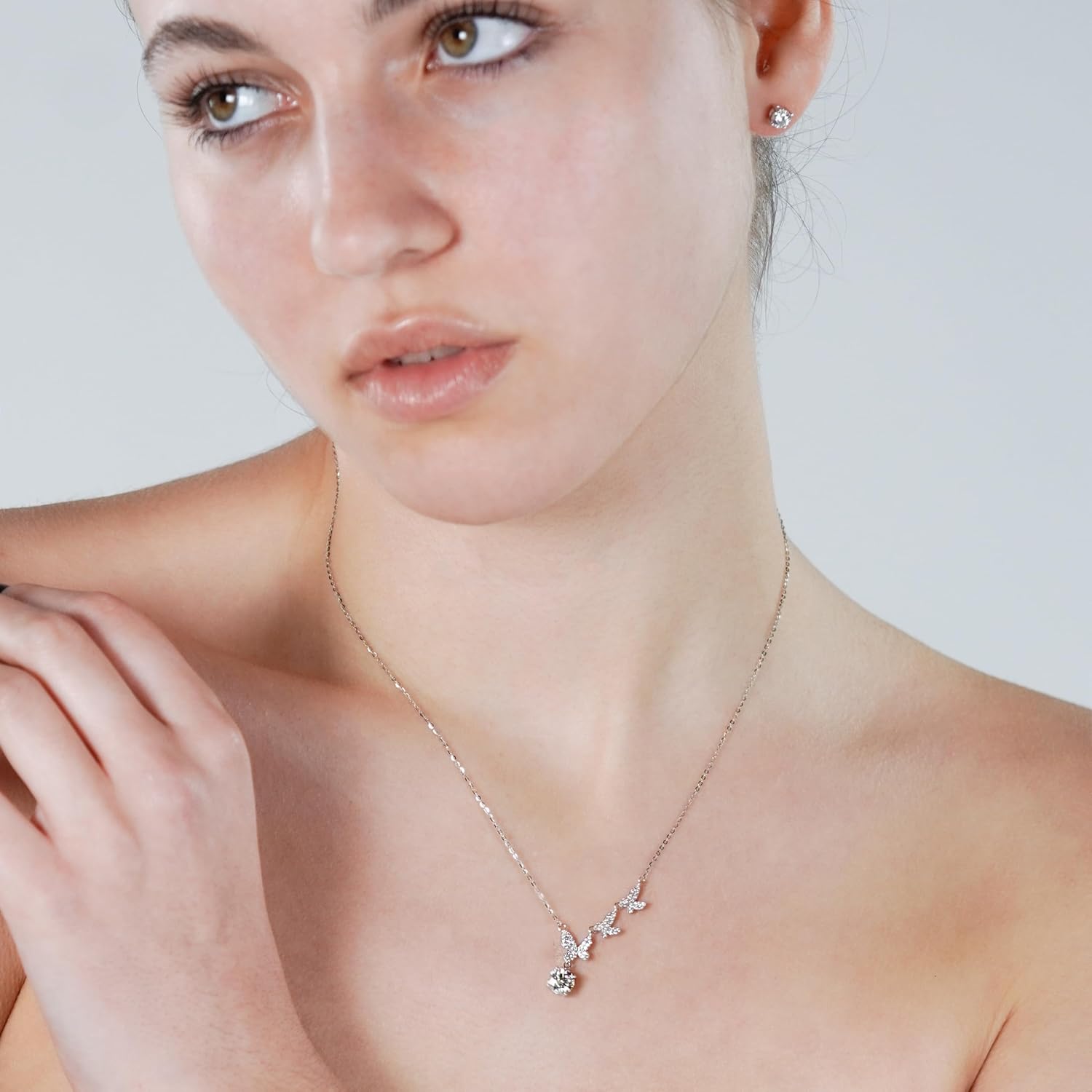 Moissanite Necklace for Women Diamond Pendant Necklace Sterling Silver 925 Chain Hypoallergenic Durable Ideal Gift for Anniversary Special Occasions - Image 3