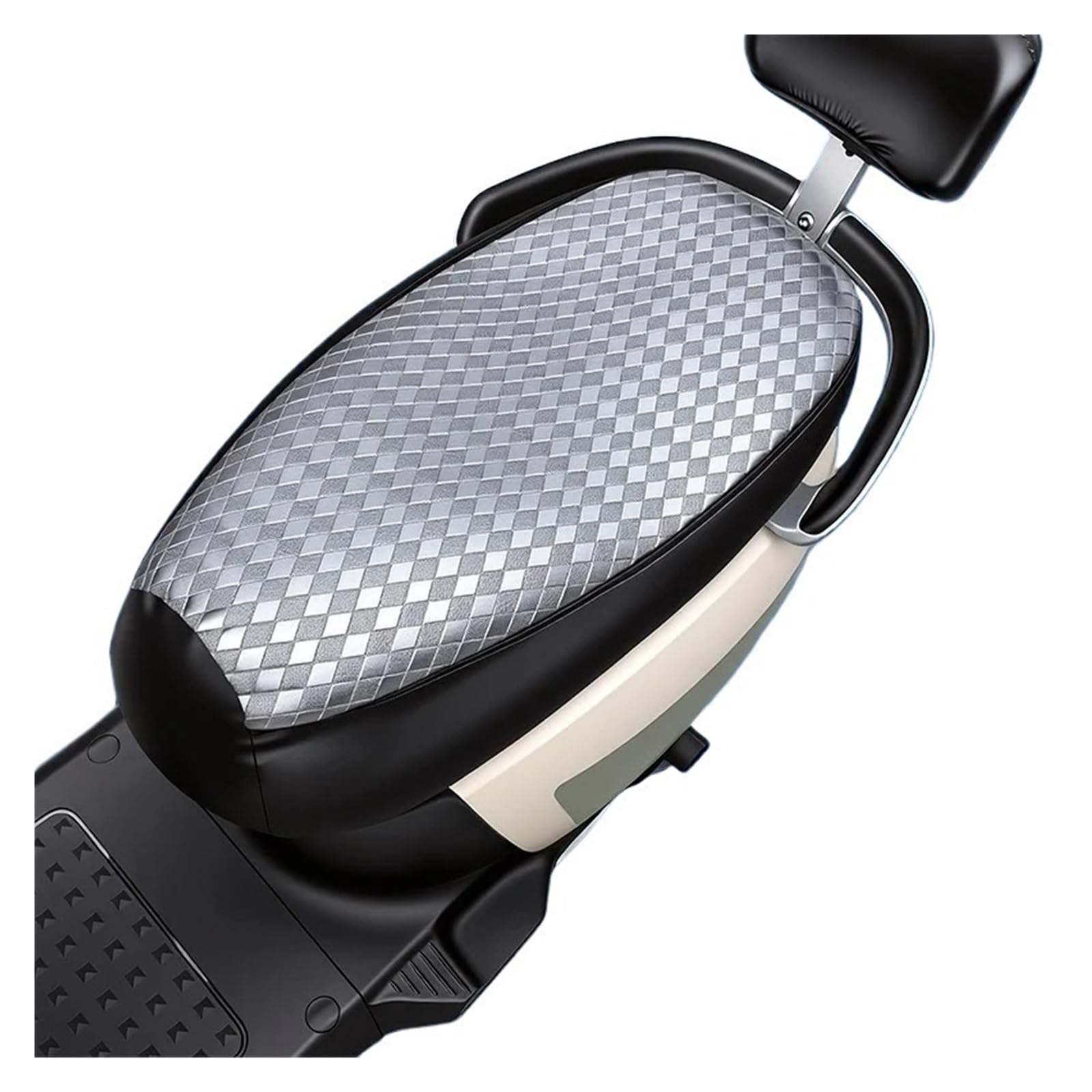 Coprisedili per moto Per Moto per coprisedili Proteggi in similpelle impermeabile per fodera per cuscino per moto elettrica per scooter(Silver M)