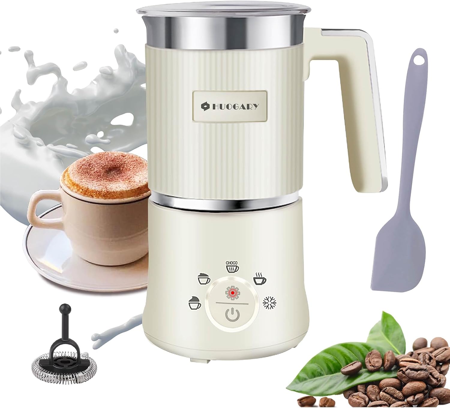 Huogary 5in1 Detachable Milk Frother Electric Milk