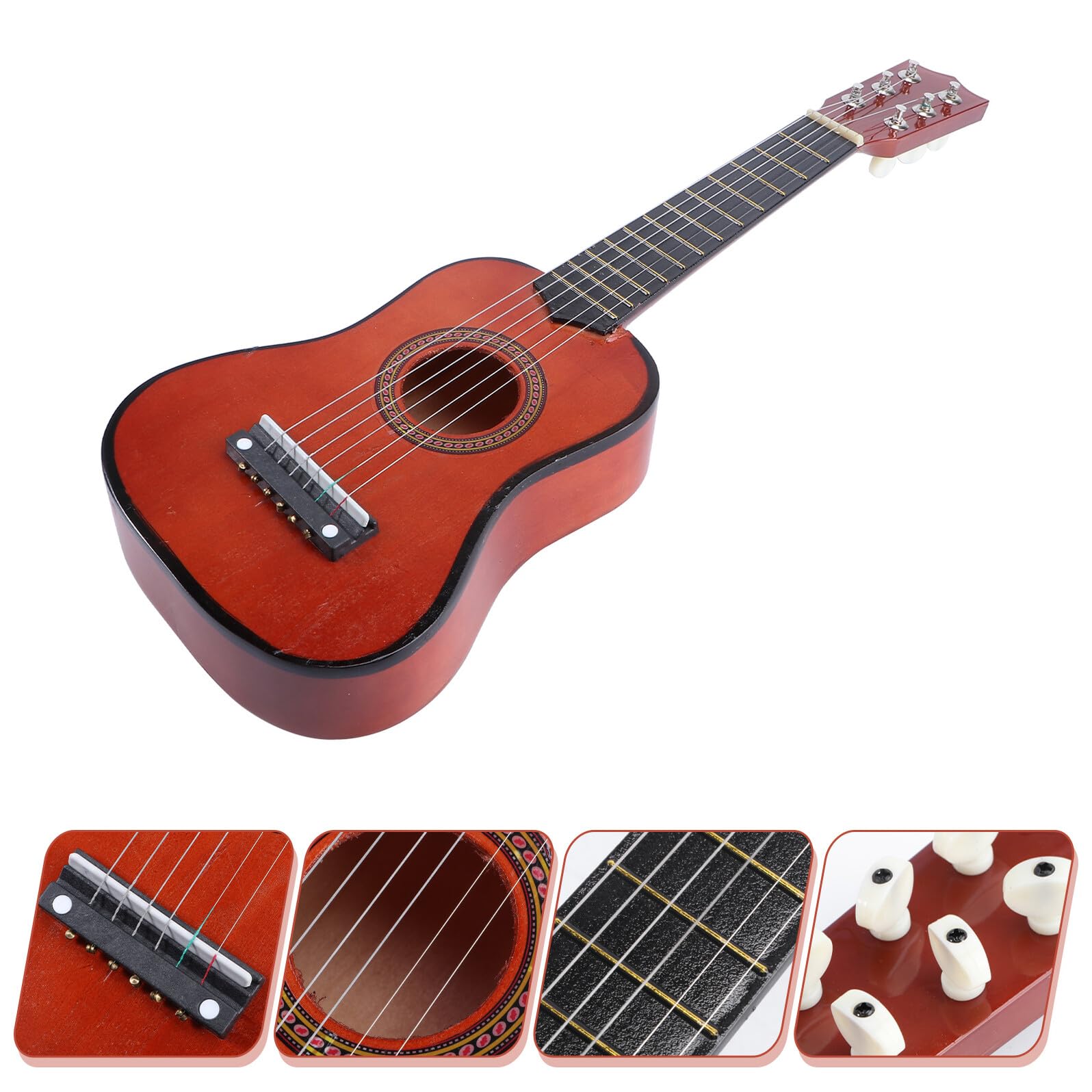 Guitarra Infantil Acústica de 21 Pulgadas de Madera para Principiantes