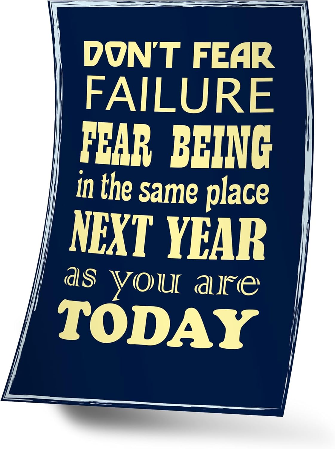 Motivational Inspirational Posters for School Classroom Kidsroom - Motivational Quotes Poster Printing - Wall Art Print for Home School Classroom Office - Fear - 16X24 Inches
