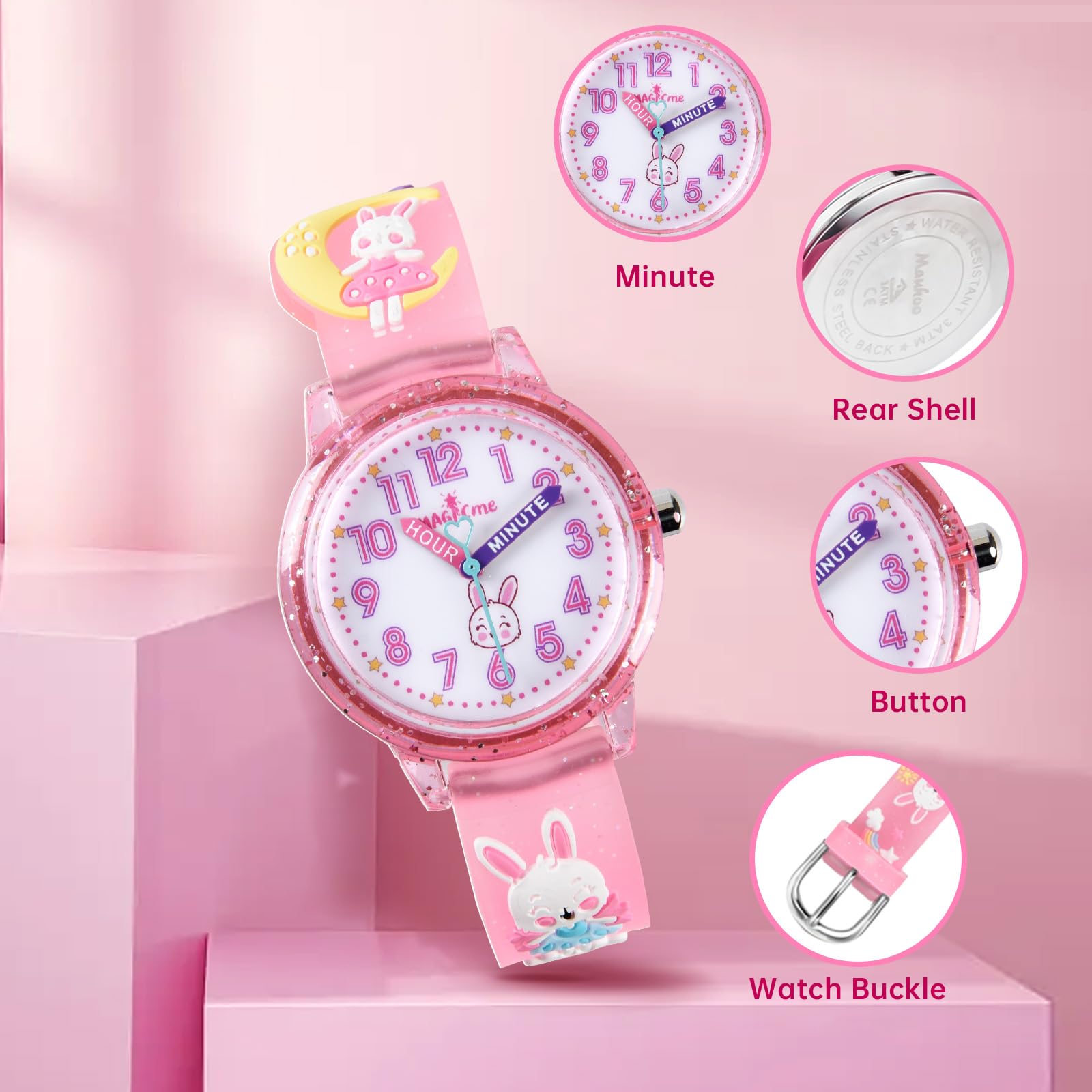 Relojes Digitales para Niños 3D Silicona Correa Dibujos Animados 3-11 Años