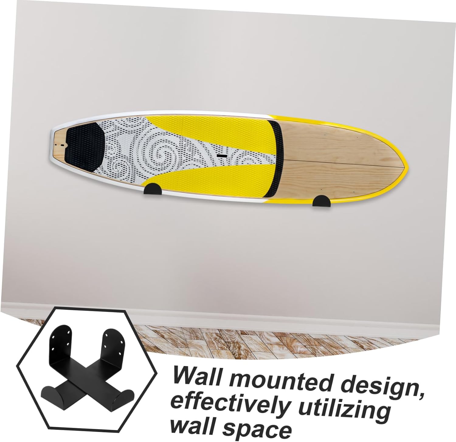 BESPORTBLE 2pcs Heavy Duty Snowboard Storage Racks Wall Mounted Canoe Hangers Indoor Snowboard Holders for Space-Saving Storage Easy Installation Suitable for Amateurs Professionals