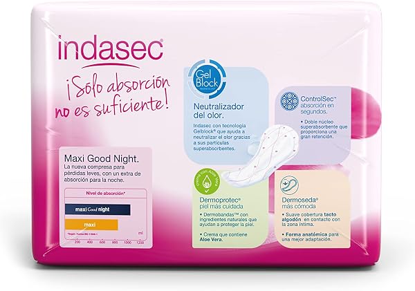 Indasec Dermoseda Maxi Night, 12 unidades - 3