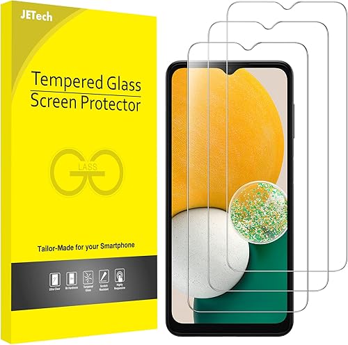 Miniatura 8 de JETech Protector de pantalla para Samsung Galaxy A14 4G / 5G de 6.6 pulgadas, película de vidrio templado 9H, antiarañazos, transparente HD, paquete