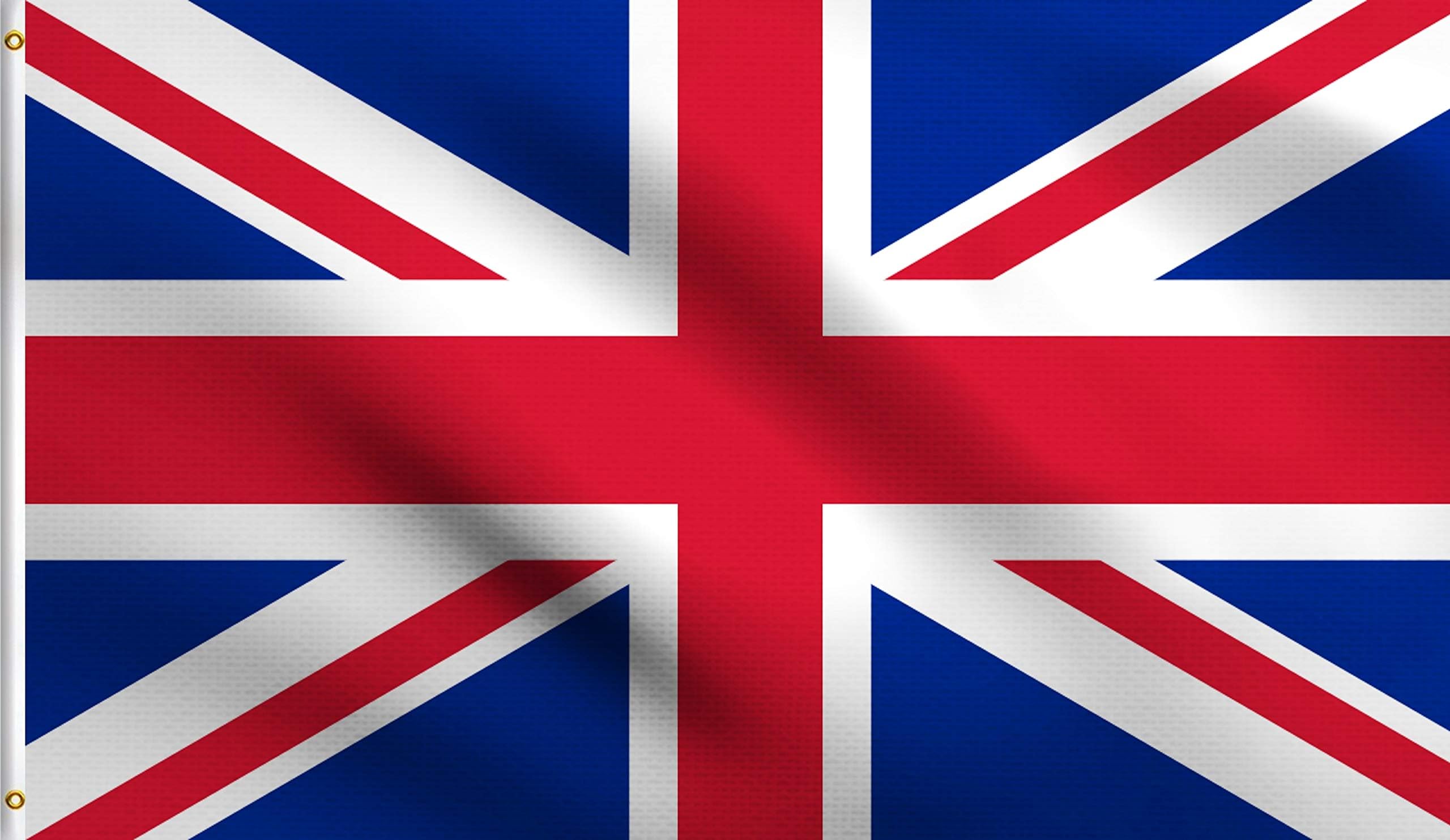 DMSE United Kingdom UK British National Flag 2X3 Ft Foot 100% Polyester 100D Flag UV Resistant