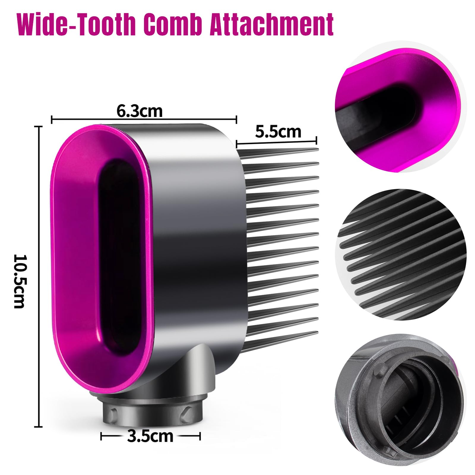 Boquilla de fijación para secadora con peine para Dyson Airwrap Styler HS01 HS05, accesorios para peinar el cabello
