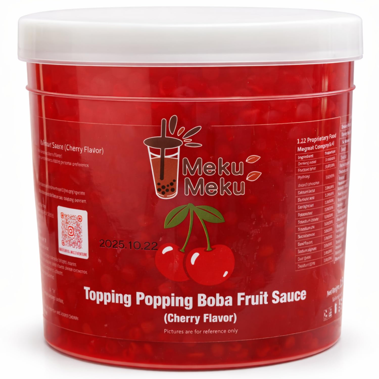 MEKU MEKU - Cherry Flavor Popping Boba Pearls Topping (Bulk Pack) By COUGAR | Juicy Bursting Boba Balls for Bubble Tea, Desserts & Drinks | Sweet & Tangy Cherry Taste | Ready to Use Beverage Topping – (IMPORTED)-image-35