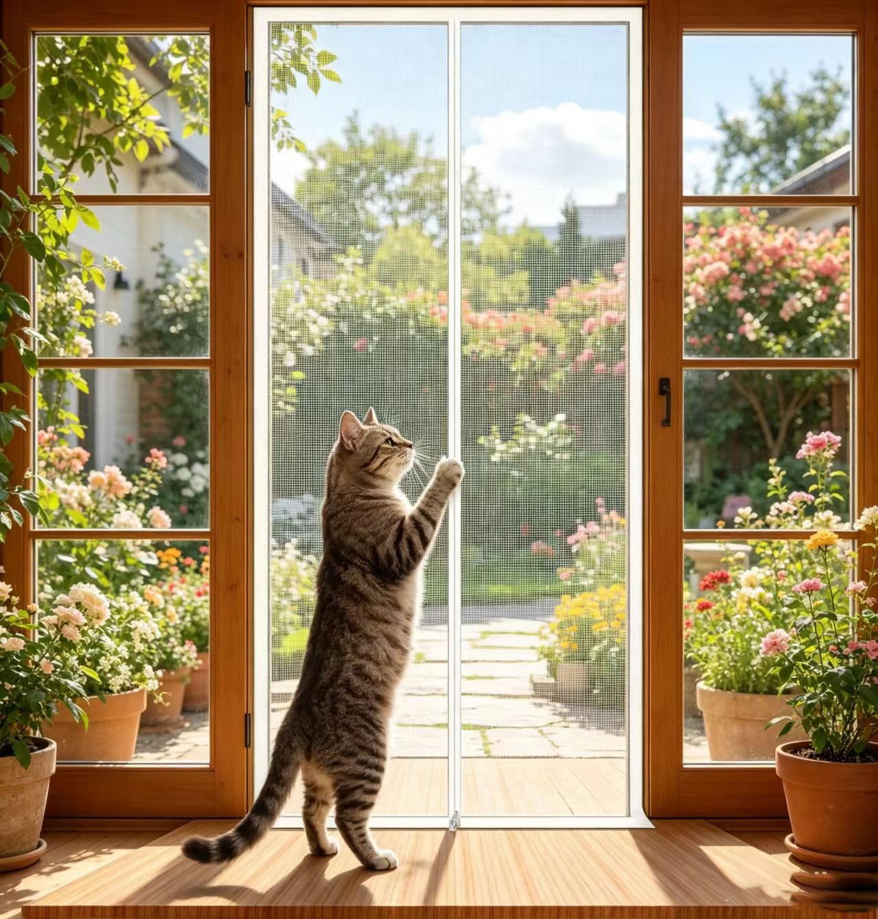 Moustiquaire pour chat robuste et résistante pour aérer la maison en été