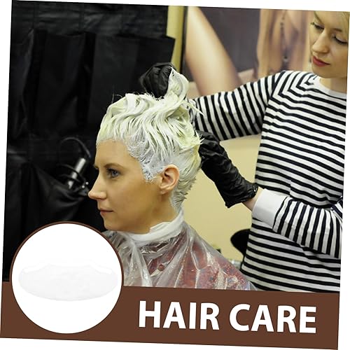 Miniatura 7 de FRCOLOR 50 piezas desechables de corte de pelo visera de ojos escudo facial máscara de ducha impermeable para peluquerías, aplicación de maquillaje