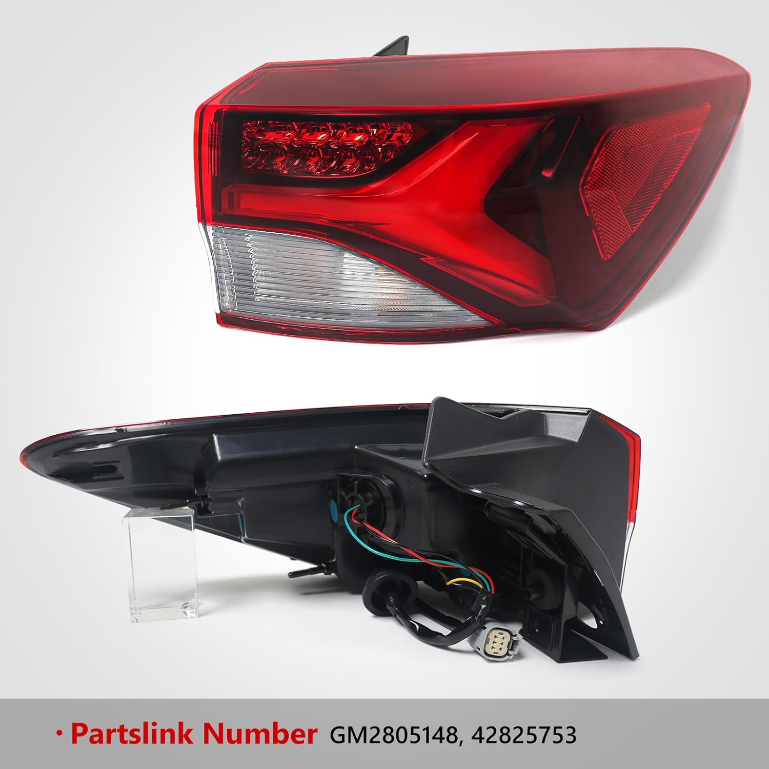 Huray Right LED Outer Tail Light Fit for Chevy Trailblazer ACTIV/RS 2021 2022 2023 RH Taillight Back lamp Rear Brake Lamp Assembly OE Style Replacement for GM2805148 (Passenger Side)