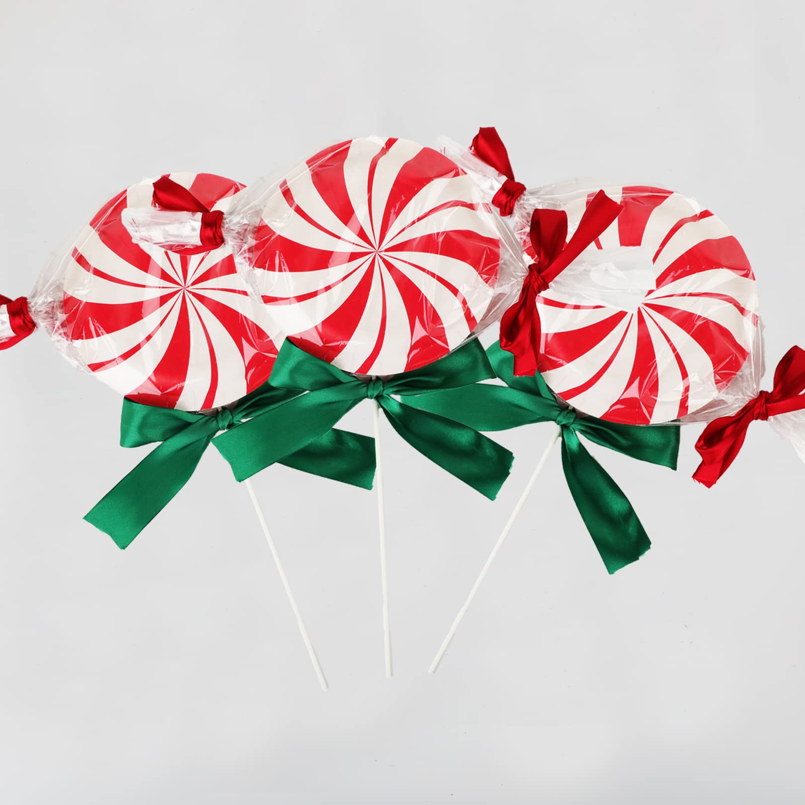Wiooffen 80 platos de papel de menta de Navidad, suministros de fiesta, decoraciones de caramelo, menta para feliz año nuevo, vacaciones, Navidad, suministros de fiesta de menta, vajilla de papel